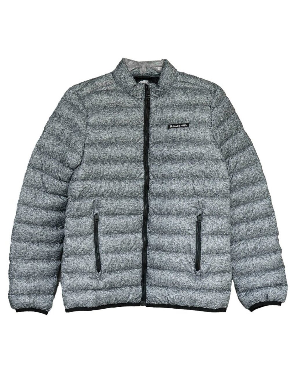 Roots Puffer Coat Grey Duck Down Fill Packable Ripstop Minimal Winter Jacket